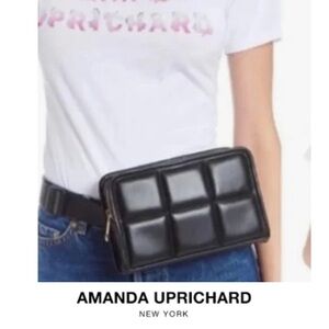 Amanda Uprichard Black Quilted Waist Bag